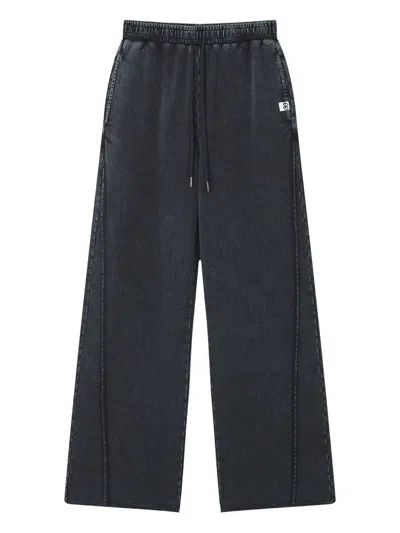 Mini Cream Drawstring Trousers In Gray