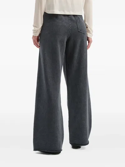 Mini Cream Drawstring Trousers In Gray