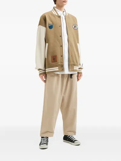 Fingercroxx Patch Buttoned Jacket In Brown