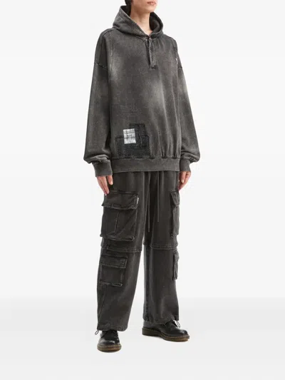 Musium Div. Button Appliqué Hoodie In Gray