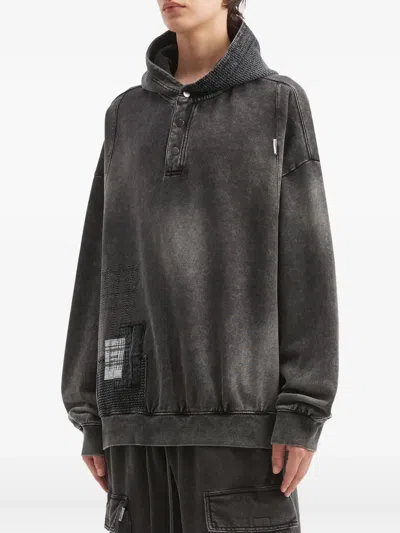 Musium Div. Button Appliqué Hoodie In Gray