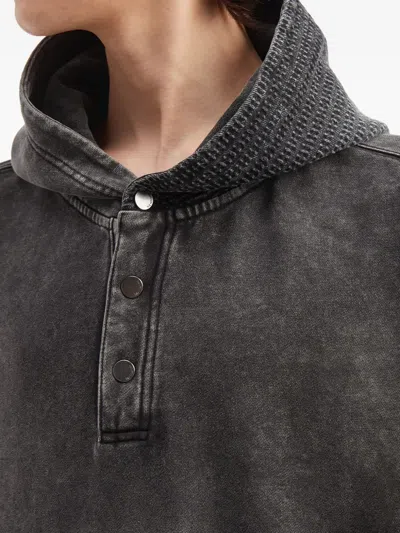 Musium Div. Button Appliqué Hoodie In Gray