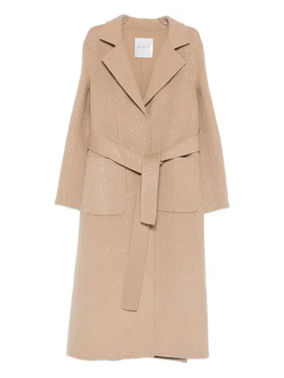 Ermanno Firenze Coats Brown In Neutral