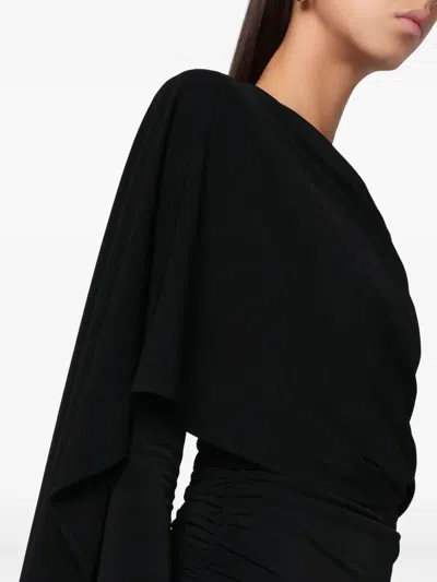 The Andamane Form-fitting Mini Dress With Smooth Texture In Black