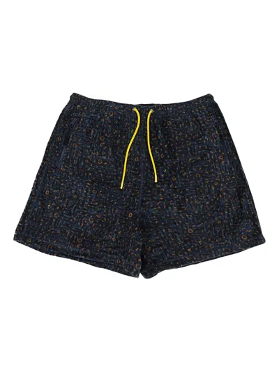 Aimé Leon Dore New Balance Printed Fleece Shorts In Black