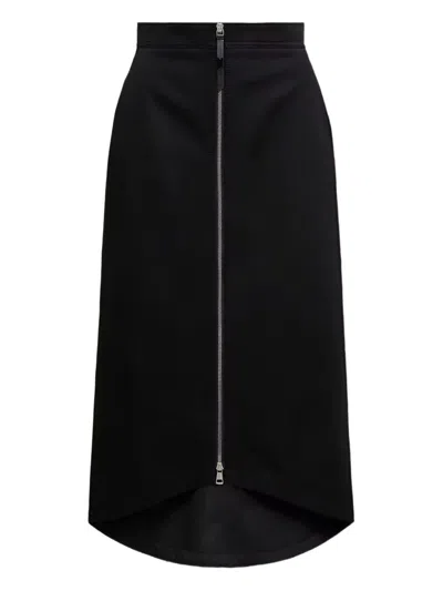 Moncler X Ee72 By Edward Enninful X Ee72 By Edward Enninful Zip-up Midi Skirt In Black