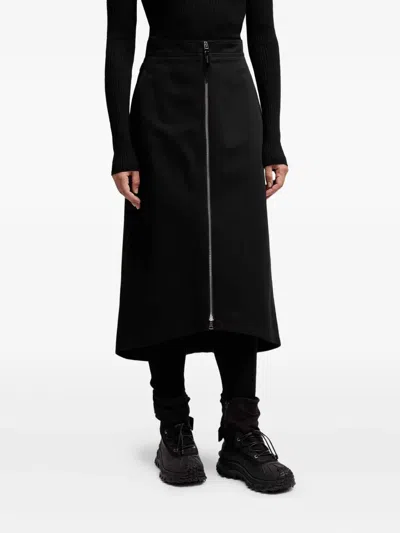 Moncler X Ee72 By Edward Enninful X Ee72 By Edward Enninful Zip-up Midi Skirt In Black