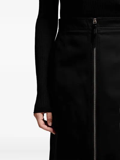Moncler X Ee72 By Edward Enninful X Ee72 By Edward Enninful Zip-up Midi Skirt In Black