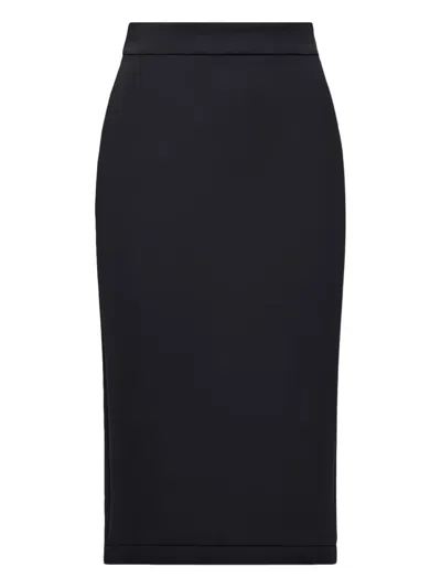Moncler X Ee72 By Edward Enninful X Ee72 By Edward Enninful Zip-up Midi Skirt In Black