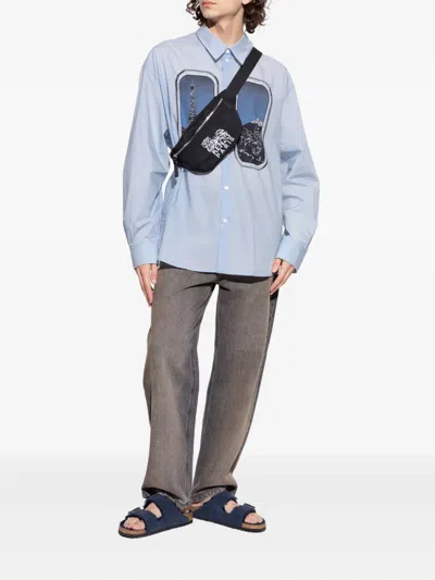 ARIZONA 皮毛一体衬里平底凉鞋