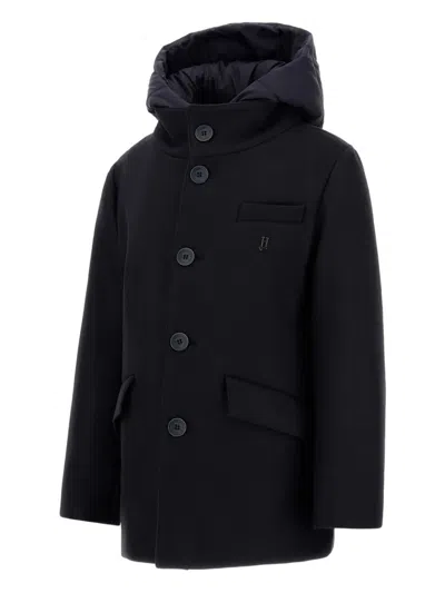 Herno Coat In Ecowool And Nylon Chamonix In Multi