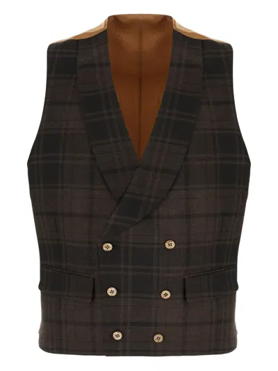 Gabriele Pasini Check-pattern Wool Vest In Multi