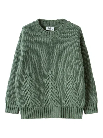 Il Gufo Embroidered Sweater In Green