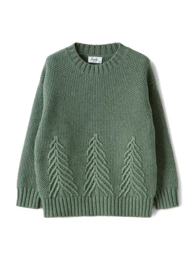 Il Gufo Embroidered Sweater In Green