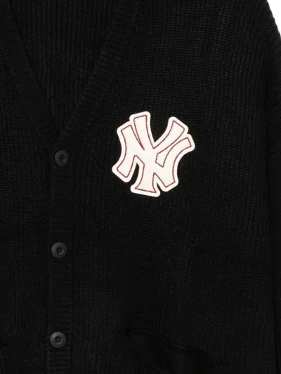 New Era Logo-patch Cardigan In Black