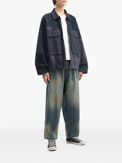 拼贴设计拉链夹克