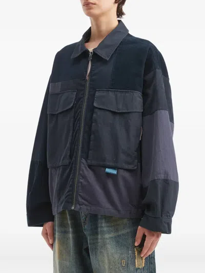 拼贴设计拉链夹克