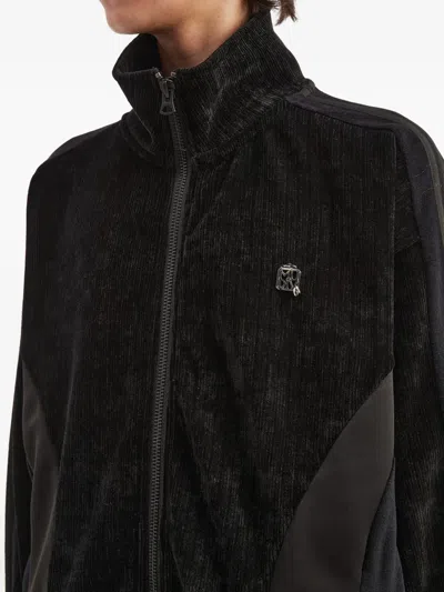 Musium Div. Zip Panelled Sweater In Black