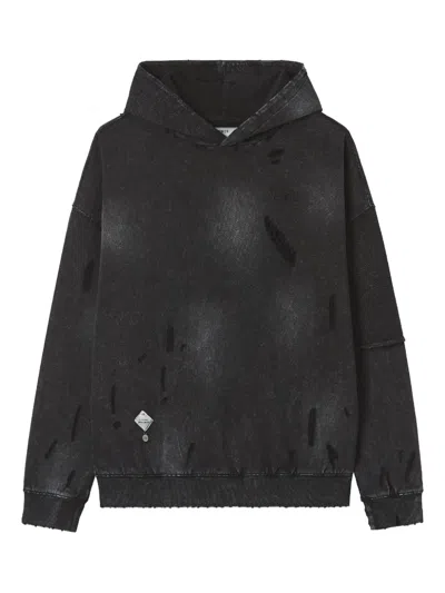 Musium Div. Distressed Panelled Sweatshirt In Black
