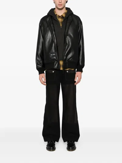 Izzue Logo-patch Jacket In Black