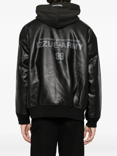 Izzue Logo-patch Jacket In Black