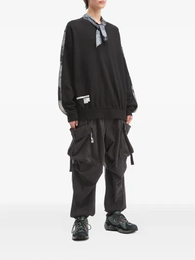 Musium Div. Tie-detail Sweatshirt In Black