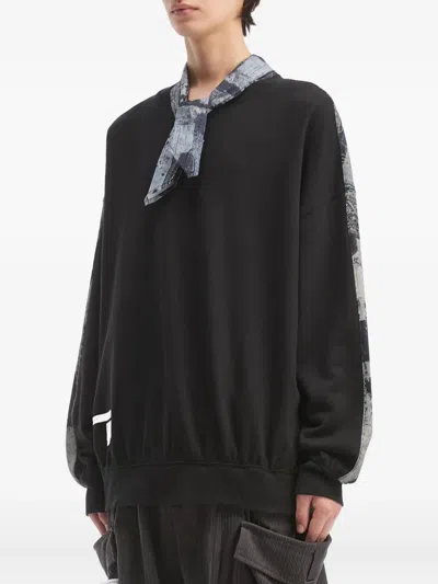 Musium Div. Tie-detail Sweatshirt In Black
