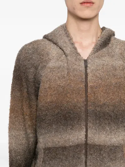 Izzue Ombre Striped Zip-up Hoodie In Multi