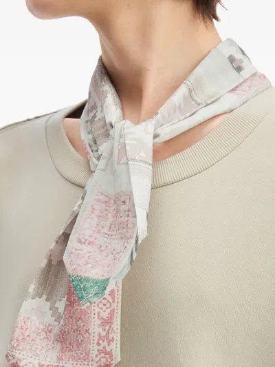 Musium Div. Patterned Sleeve Sweatshirt In Neutral