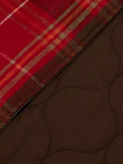 Aape By A Bathing Ape Plaid Zip Jacket In Red