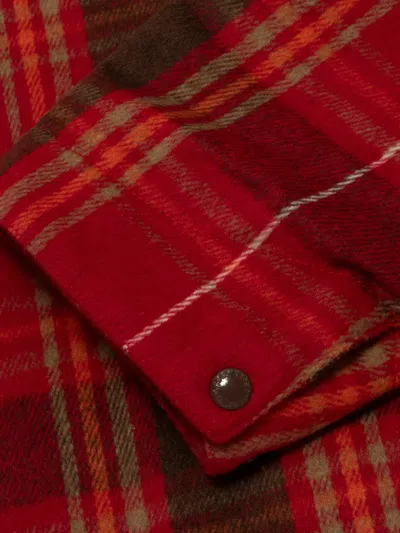 Aape By A Bathing Ape Plaid Zip Jacket In Red