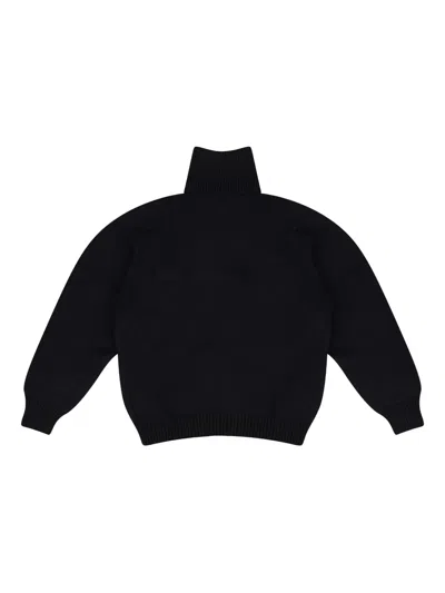 Aimé Leon Dore Button-fastening Turtleneck Sweater In Black