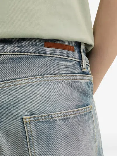 1989 Studio Distressed Wide-leg Denim Trousers With Belt Loops In Blue