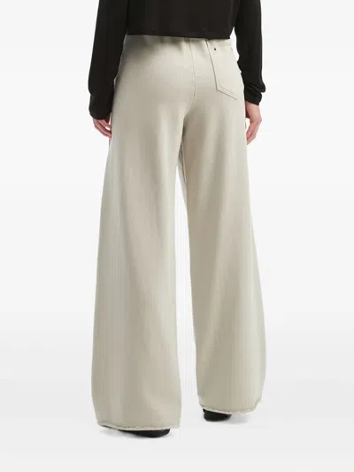 Mini Cream Drawstring Trousers In White