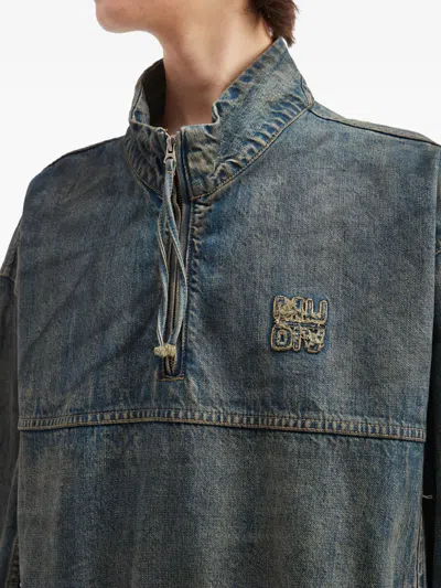 Musium Div. Zip Cotton Jacket In Blue