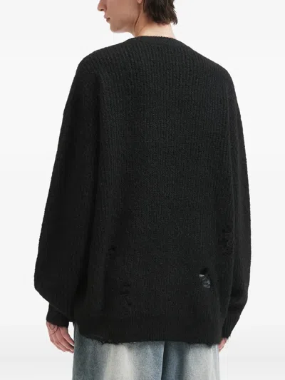 Musium Div. Distressed Graphic Sweater In Black
