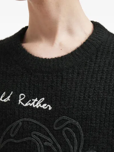 Musium Div. Distressed Graphic Sweater In Black