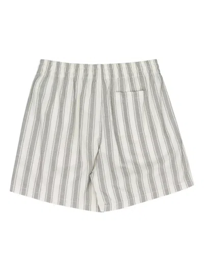 Aimé Leon Dore Striped-pattern Drawstring Shorts In Gray