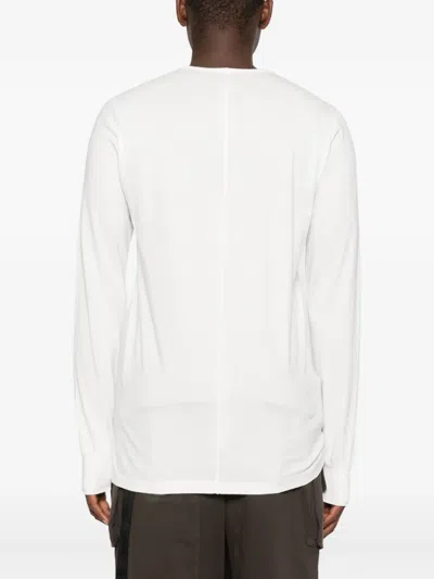 Rick Owens Drkshdw Graphic Long Sleeve Crew Neck T-shirt In White