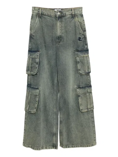 LOGO刺绣工装牛仔裤