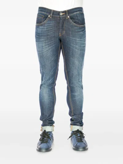 Dondup Topstitching Jeans In Blue