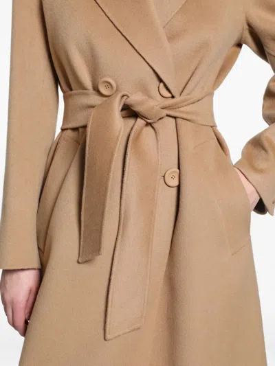 Max Mara Canneti Double-breasted Coat In Neutral