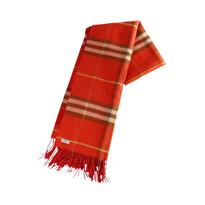 Pre-owned Burberry Solid To Gc Scarf 'tomato Red' | Tan | Men's Size Onesize In Brown