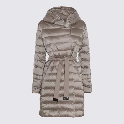 Max Mara The Cube Beige Novef Down Jacket In Brown