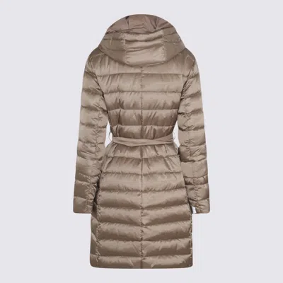 Max Mara The Cube Beige Novef Down Jacket In Brown