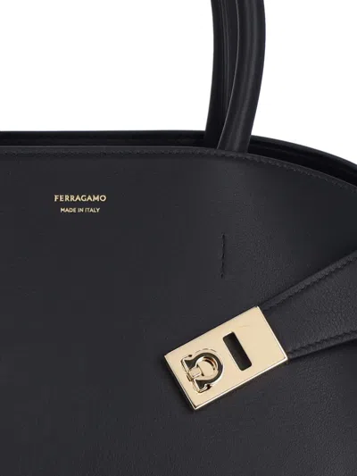 Ferragamo Hug Mini Handbag In Black