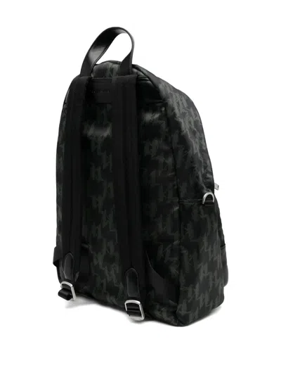 Karl Lagerfeld Monogram Backpack In Black