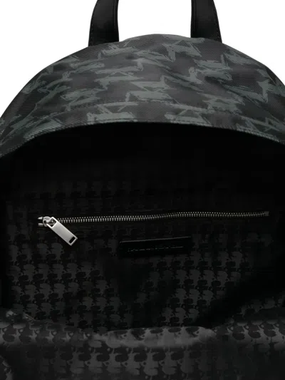 Karl Lagerfeld Monogram Backpack In Black