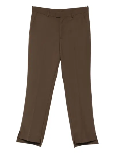 Notrainproof Pressed-crease Trousers In Brown