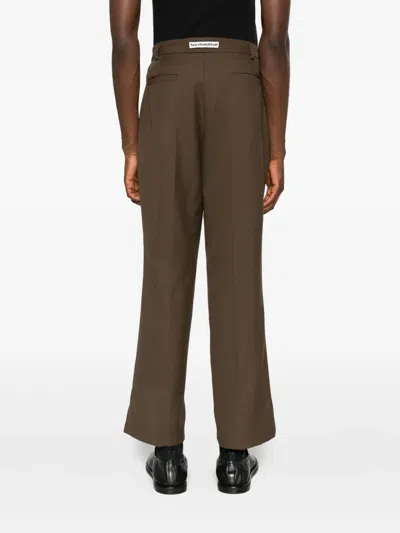 Notrainproof Pressed-crease Trousers In Brown